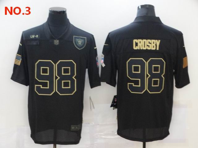 Men's Las Vegas Raiders 98 Maxx Crosby Jersey NO.3;